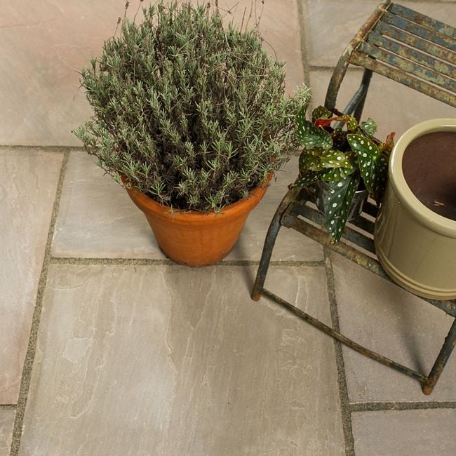 Picture of Classic Autumn Umber Sandstone 18.8 sqm Calibrated Paving Slab Pack