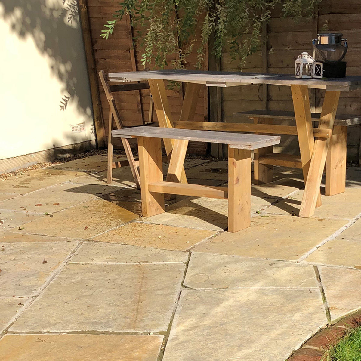 Mandalay Buff Limestone Paving Slabs StoneSuperstore