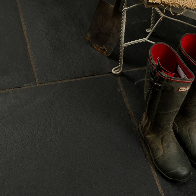 Picture of Midnight Black Limestone 15.3 sqm Calibrated Paving Slab Pack