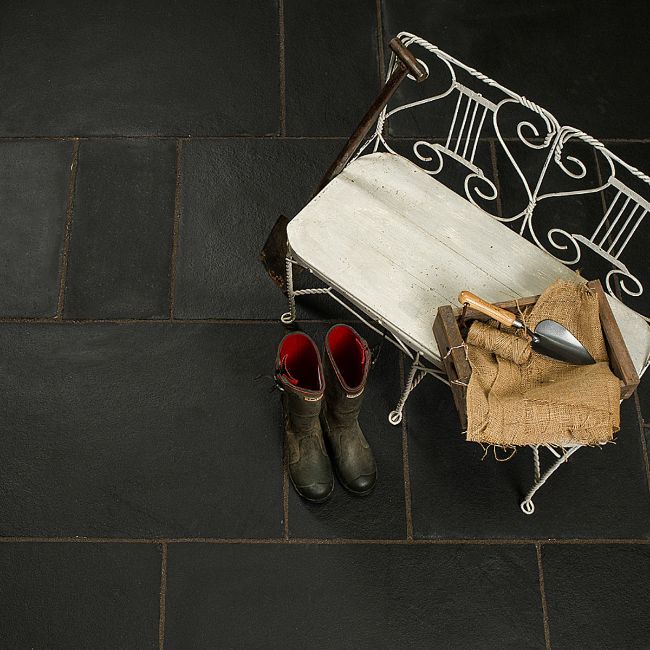 Picture of Midnight Black Limestone 15.3 sqm Calibrated Paving Slab Pack