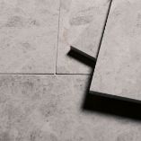 Picture of Argento Silver Limestone Tiles - Honed