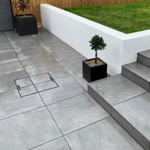 Picture of Vale Anthracite Porcelain Paving Slabs