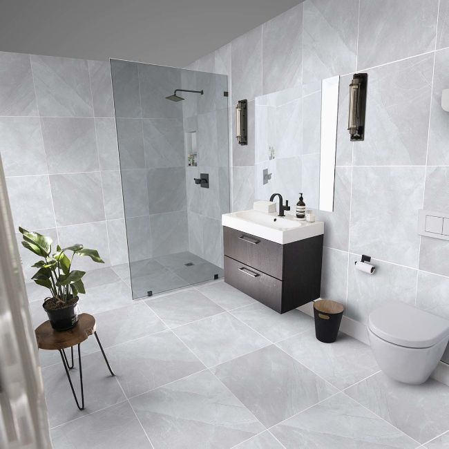 Picture of Bonita Silver Polished Porcelain Tiles