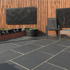 Picture of Midnight Black Limestone 600x900mm Calibrated Paving Slabs