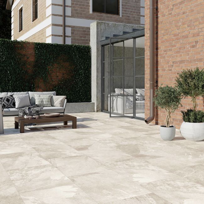 Picture of Terra Bianco Porcelain Paving Slabs