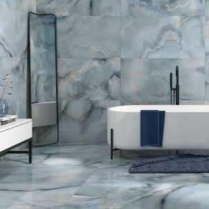 Picture of Nuova Onyx Azul Polished Porcelain Tiles