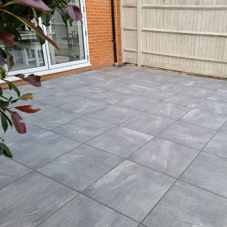 Yosemite Grey Porcelain Paving Slabs 60x60cx2cm StoneSuperstore