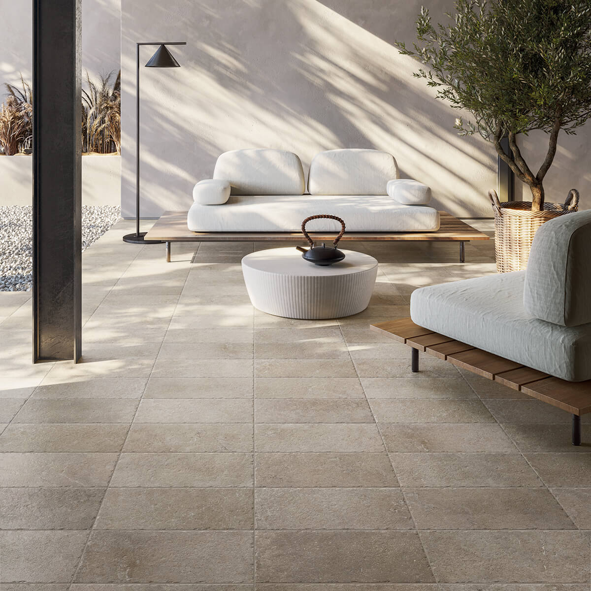 Windsor Natural Stone Effect Porcelain Tiles Antique Limestone Effect