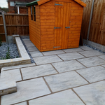 Picture of Classic Silver Grey Natural Sandstone Paving Slabs - 600x900mm
