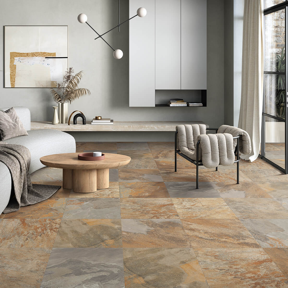Slate Natural Stone Effect Porcelain Tiles StoneSuperstore