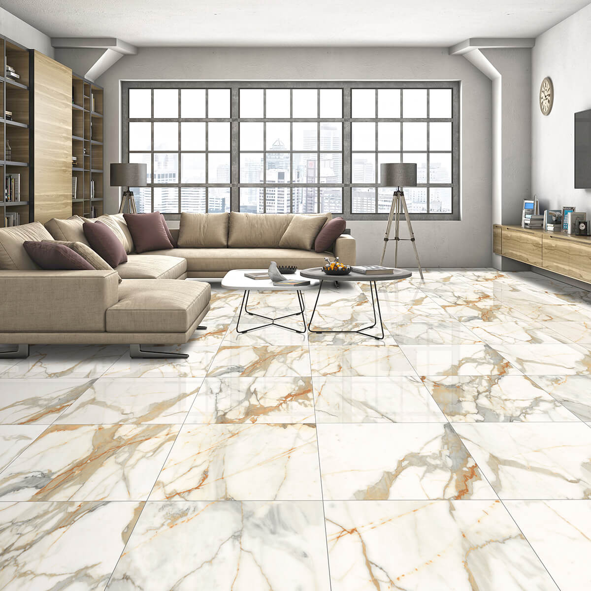Verona Gold Polished Porcelain Tiles StoneSuperstore