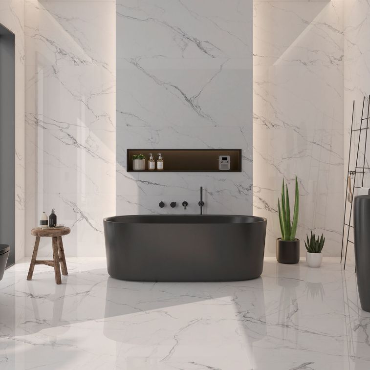 Shop Nuovo Statuario Marble Effect Tiles Online StoneSuperstore
