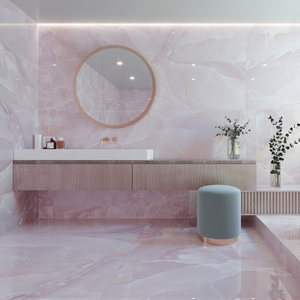 Picture of Onice Pink Polished Porcelain Tiles