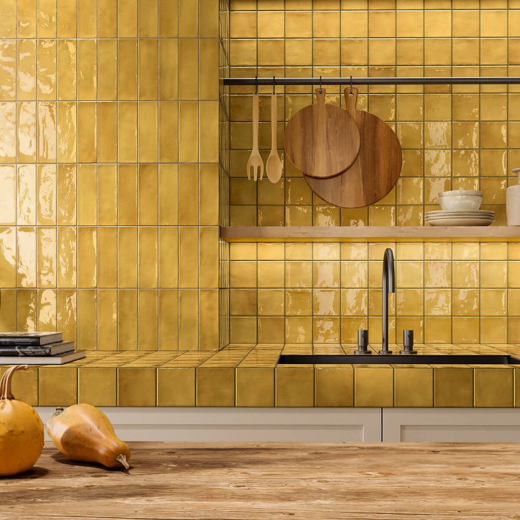 Shop Cavendish Mustard Metro Tiles Online StoneSuperstore