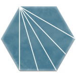 Picture of Lily Aqua Décor Hexagon Tiles