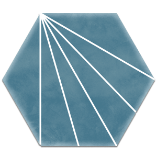 Picture of Lily Aqua Décor Hexagon Tiles