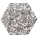 Picture of Soriano Gris Patterned Hexagon Tiles