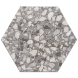 Picture of Soriano Gris Patterned Hexagon Tiles