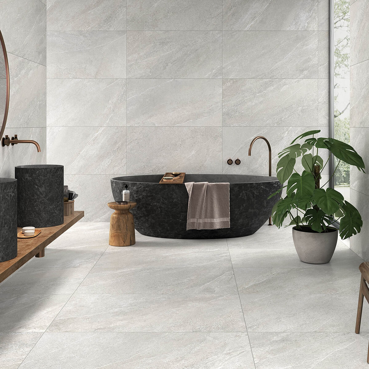 Montreal Ash Stone Effect Tiles 75x75cm StoneSuperstore