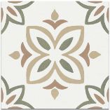 Picture of Flower Verde Patterned Tiles