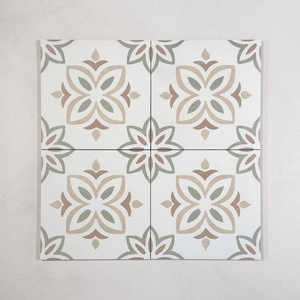Picture of Flower Verde Patterned Tiles