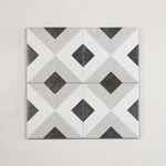 Picture of Hoxton Grey Patterned Tiles