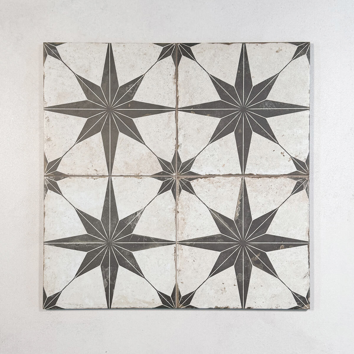 00s black star pattern long T-shirts y2k