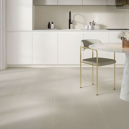 Boutique Crema Terrazzo-Effect Porcelain Tiles - 600x600x9mm