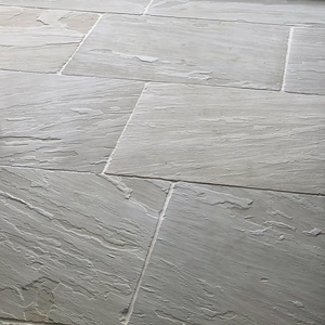 Picture of Umbrian Grey Brushed Sandstone Outdoor Paving Slabs