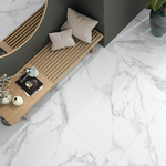 Picture of Bianca White Carrara Matte Porcelain Tiles