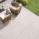 Picture of Landstone White Porcelain Paving 600x600x20mm - 18.34 SQM Job Lot
