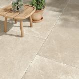 Picture of Charterhouse Beige Antiqued Outdoor Porcelain Paving Slab Tiles