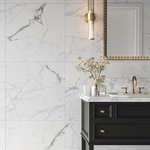 Picture of Chiara White Statuario Marble Effect Porcelain Tiles