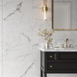 Picture of Chiara White Statuario Polished Marble Effect Porcelain Tiles