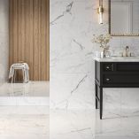 Picture of Chiara White Statuario Polished Marble Effect Porcelain Tiles