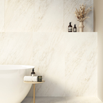Picture of Odyssey Pearl White Matte Marble Effect Porcelain Tiles