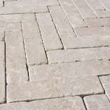 Picture of Dijon Tumbled Herringbone Limestone Cobbles