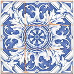 Picture of Formentera Blue Natural Decorative Effect 334x334x9mm - 7.8 SQM Job Lot