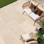 Picture of Burford Beige Stone Effect Porcelain Paving Slabs