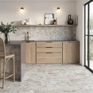 Picture of Salerno Greige Ceppo Stone Effect Porcelain Tiles