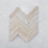 Picture of Dijon Seasoned Limestone  Herringbone Cobbles