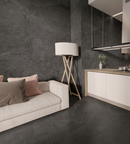 Picture of Brazilian Slate Nero Stone Effect Porcelain Tiles