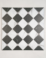 Picture of Pantheon Carrara Checkerboard Patterned Tiles