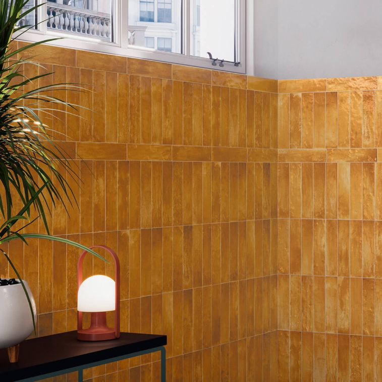 Carmella Ocre Zellige-Effect Metro Tiles | Stone Store