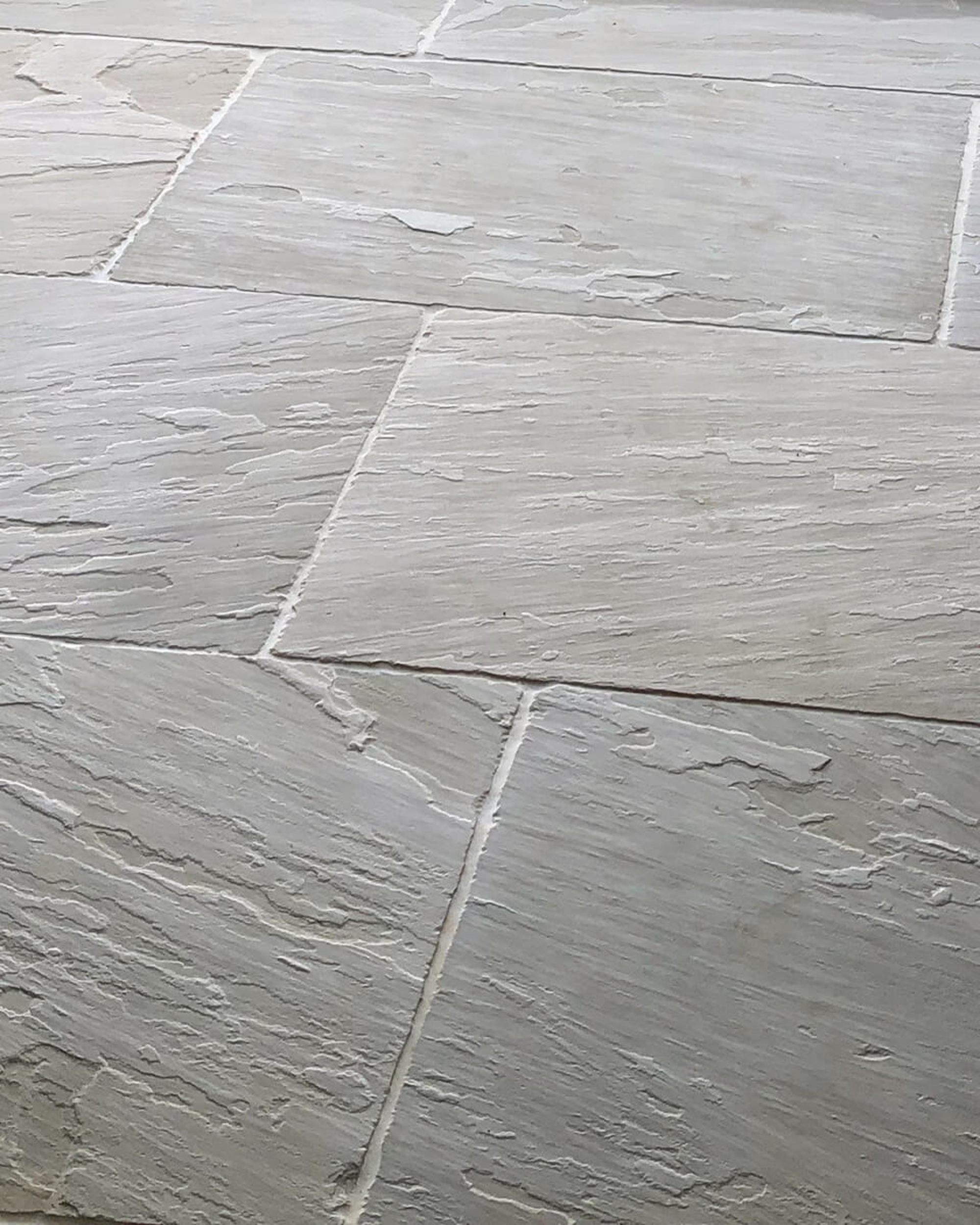 Umbrian Grey Brushed Sandstone Outdoor Paving Slabs | Stone Store