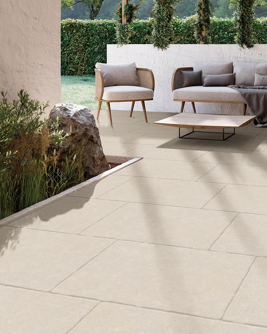 Yorke White 90x60cm Porcelain Paving | Stone Store
