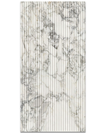 Picture of Merano White Fluted Matte Marble Effect Porcelain Tiles
