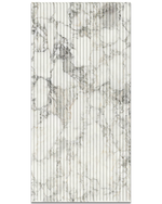 Picture of Merano White Fluted Matte Marble Effect Porcelain Tiles