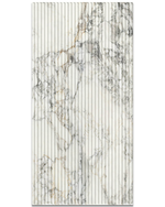 Picture of Merano White Fluted Matte Marble Effect Porcelain Tiles