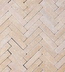 Picture of Dijon Seasoned Limestone  Herringbone Cobbles